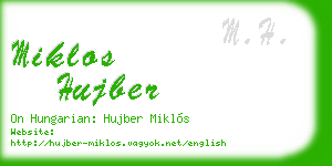 miklos hujber business card