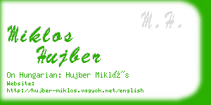 miklos hujber business card